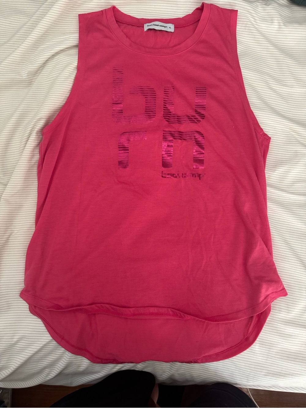 Burn Boot Camp Pink Sequin Logo Tank